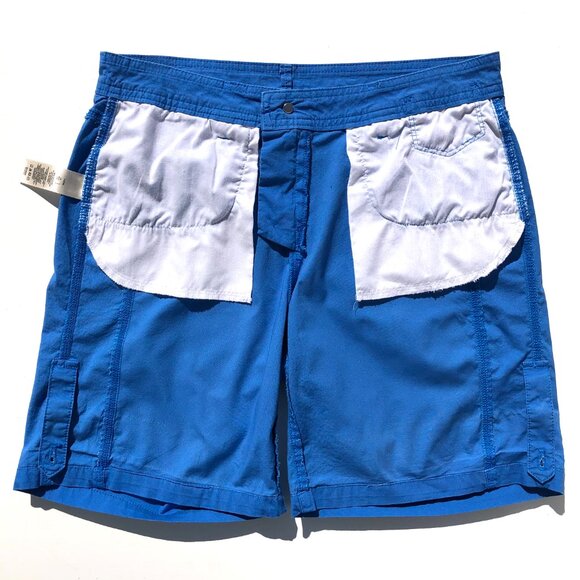 DKNY Jeans Shorts Size 4 Cobalt Blue Roll Tab Chino Cotton Blend Five Pocket - Picture 11 of 14